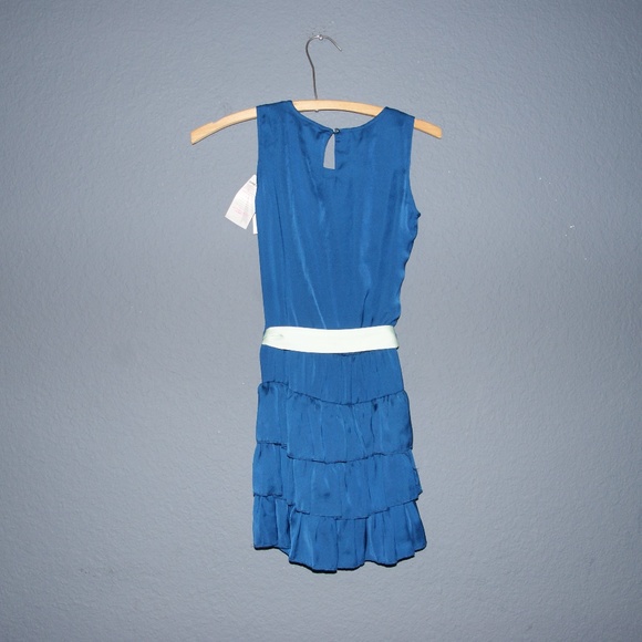 New DREAMPOP Blue Ruffled Halter Dress NWT (S 7/8) - Picture 2 of 5